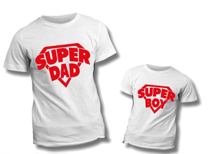 T-SHIRT COPPIA “Super Dad-Super Boy”