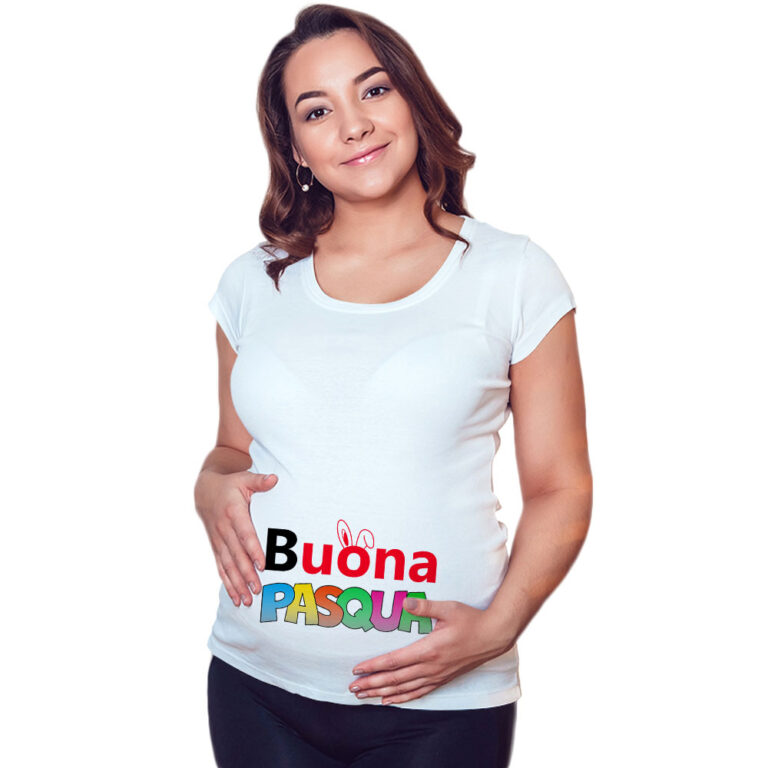 T-shirt premaman “Buona pasqua” Kinder