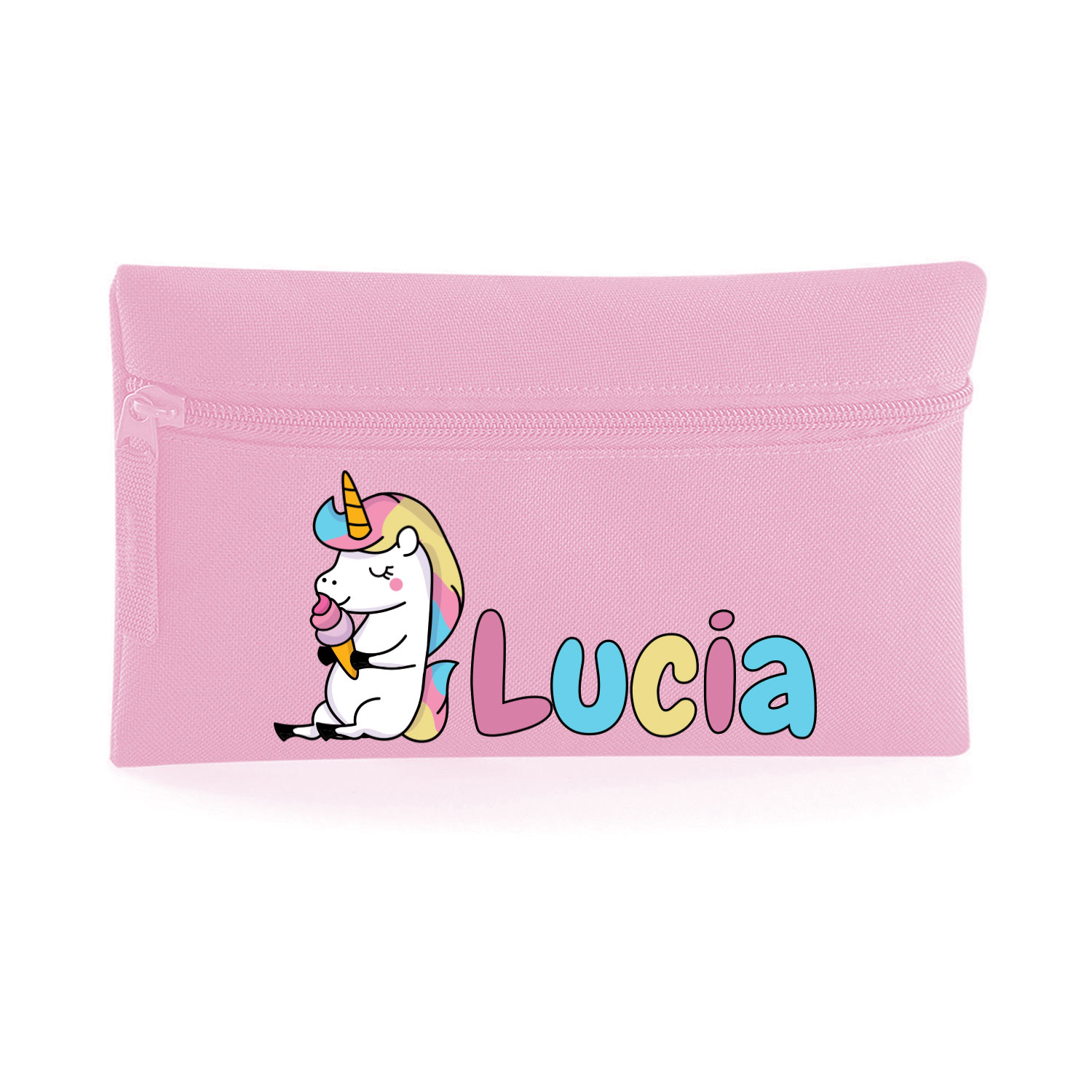 Astuccio unicorno con gelato personalizzato con nome